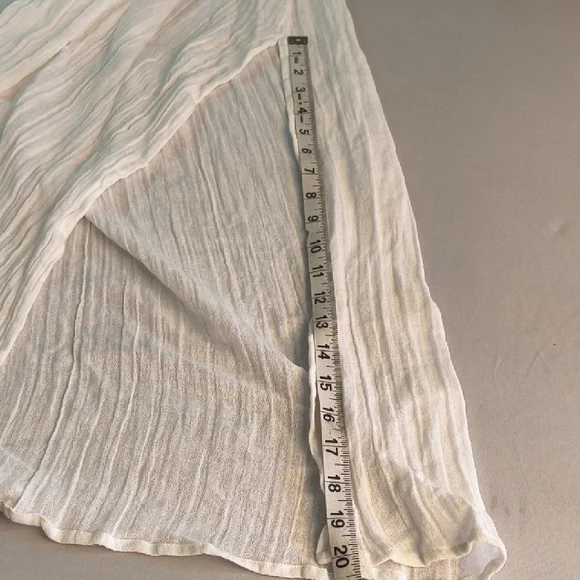 VITAMIN A COSTA CAFTAN WHITE CRINKLE COTTON COVER UP NWT SIZE -S - Picture 7 of 10